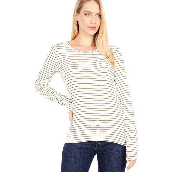 Vince Striped Long Sleeve Crew top - Picture 5 of 13